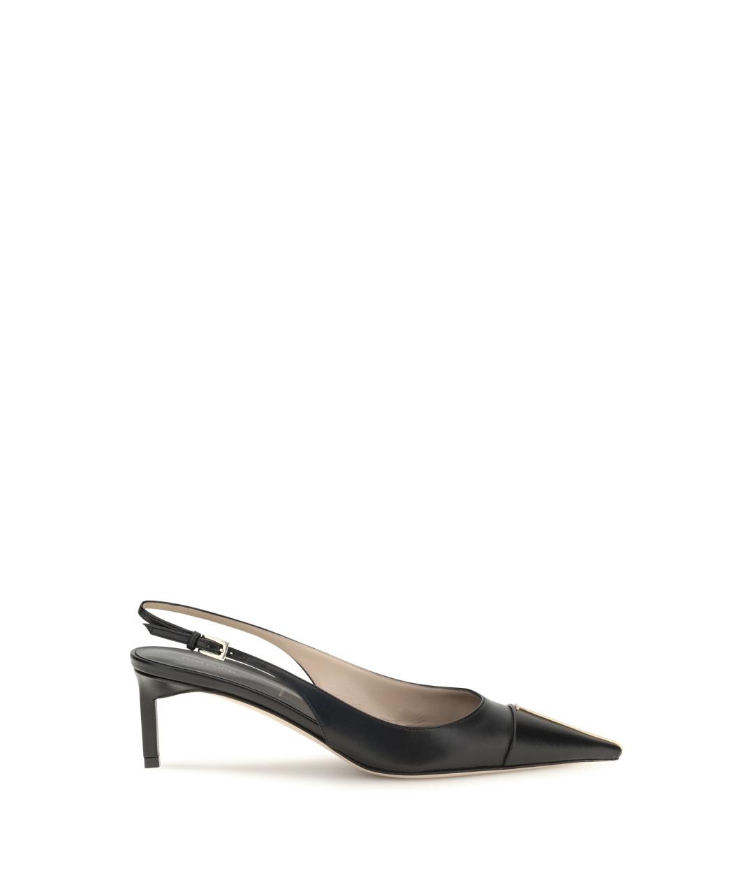 TOM FORD Черные кожаные туфли, фото 1