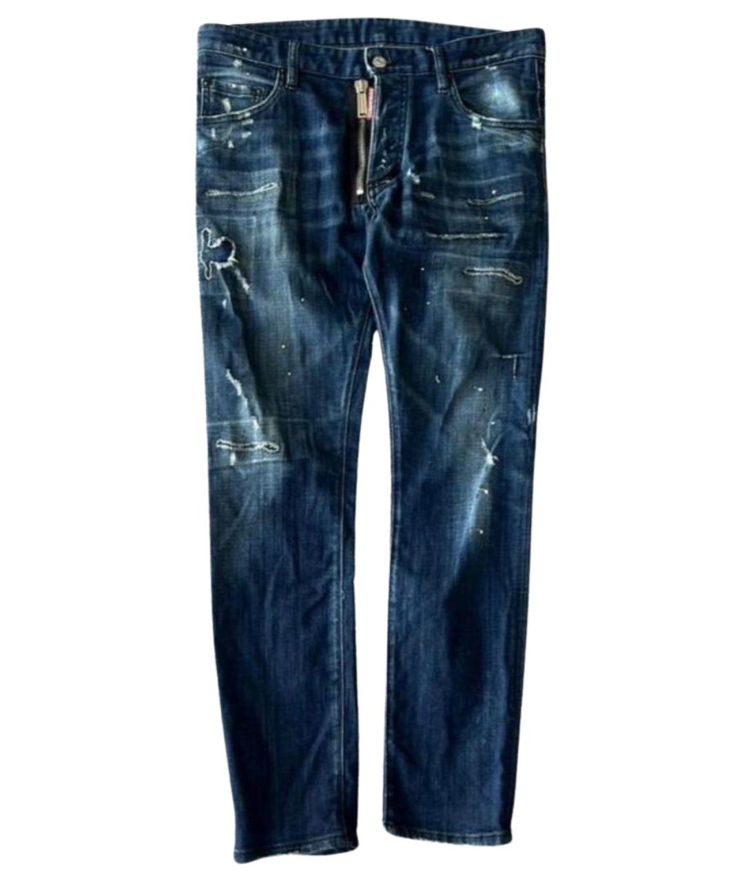 DSQUARED2 Синие хлопковые джинсы скинни, фото 1