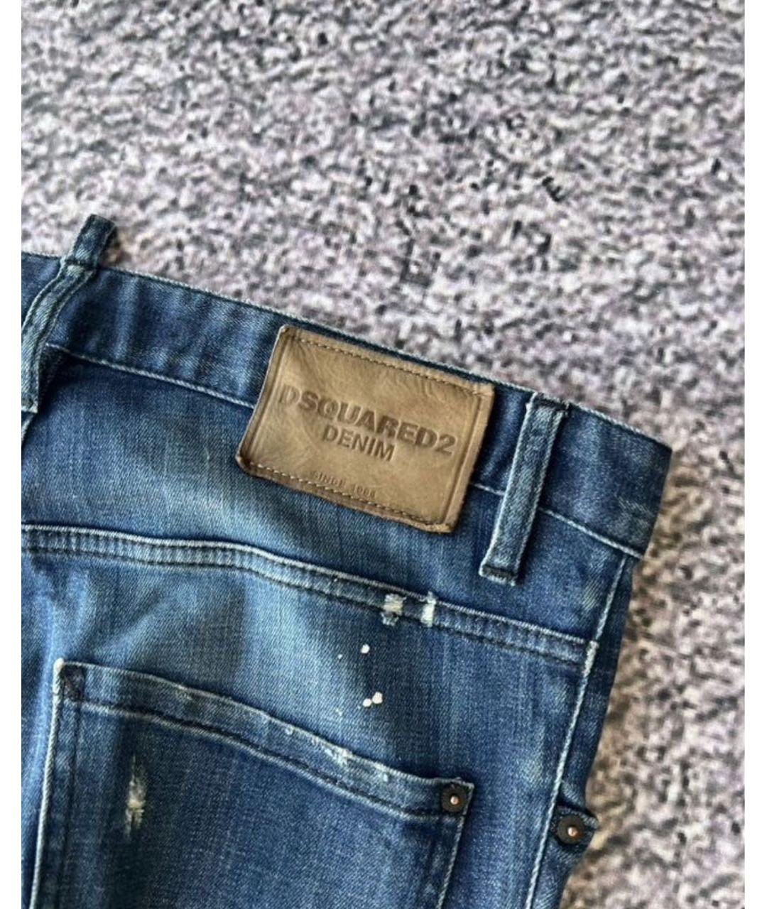 DSQUARED2 Синие хлопковые джинсы скинни, фото 8