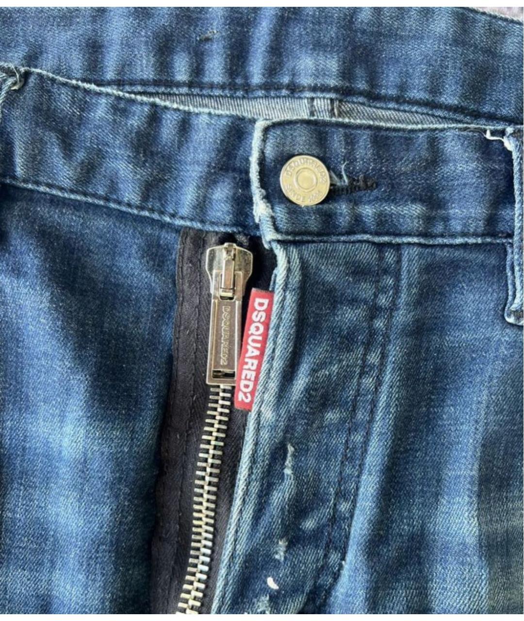 DSQUARED2 Синие хлопковые джинсы скинни, фото 4