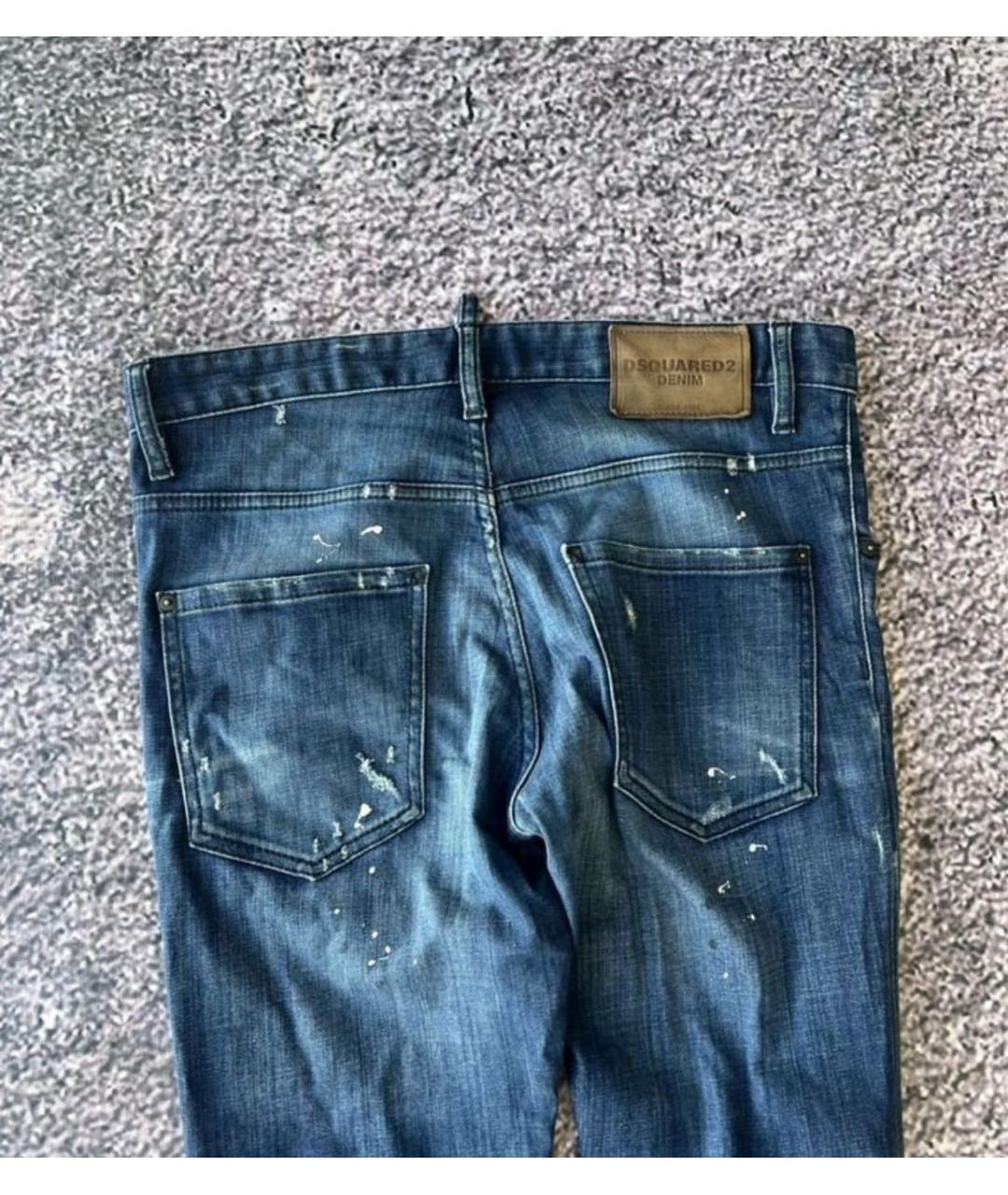DSQUARED2 Синие хлопковые джинсы скинни, фото 7