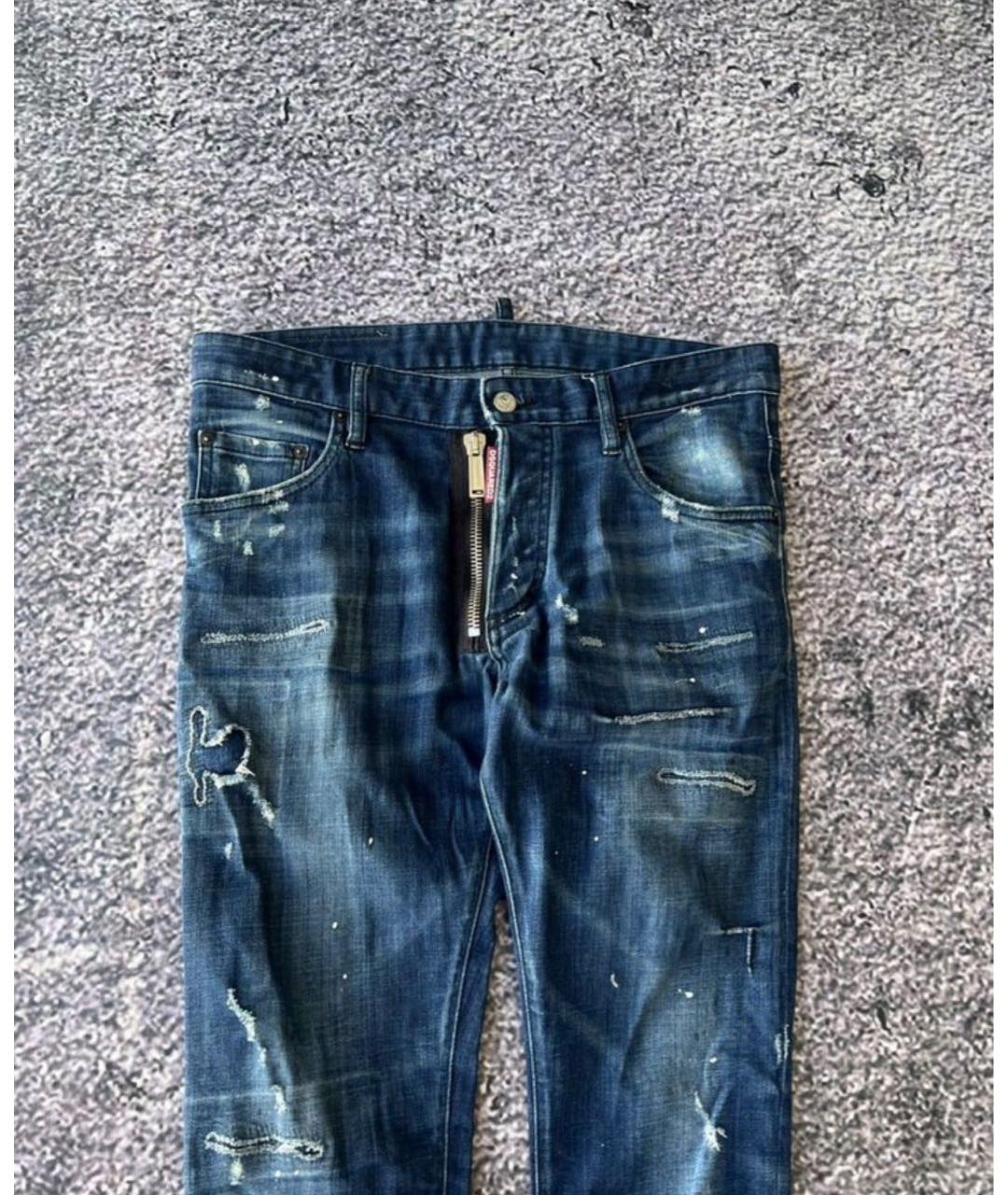 DSQUARED2 Синие хлопковые джинсы скинни, фото 3