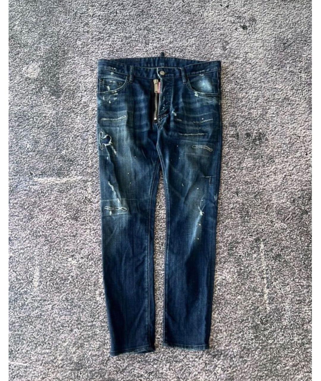 DSQUARED2 Синие хлопковые джинсы скинни, фото 9