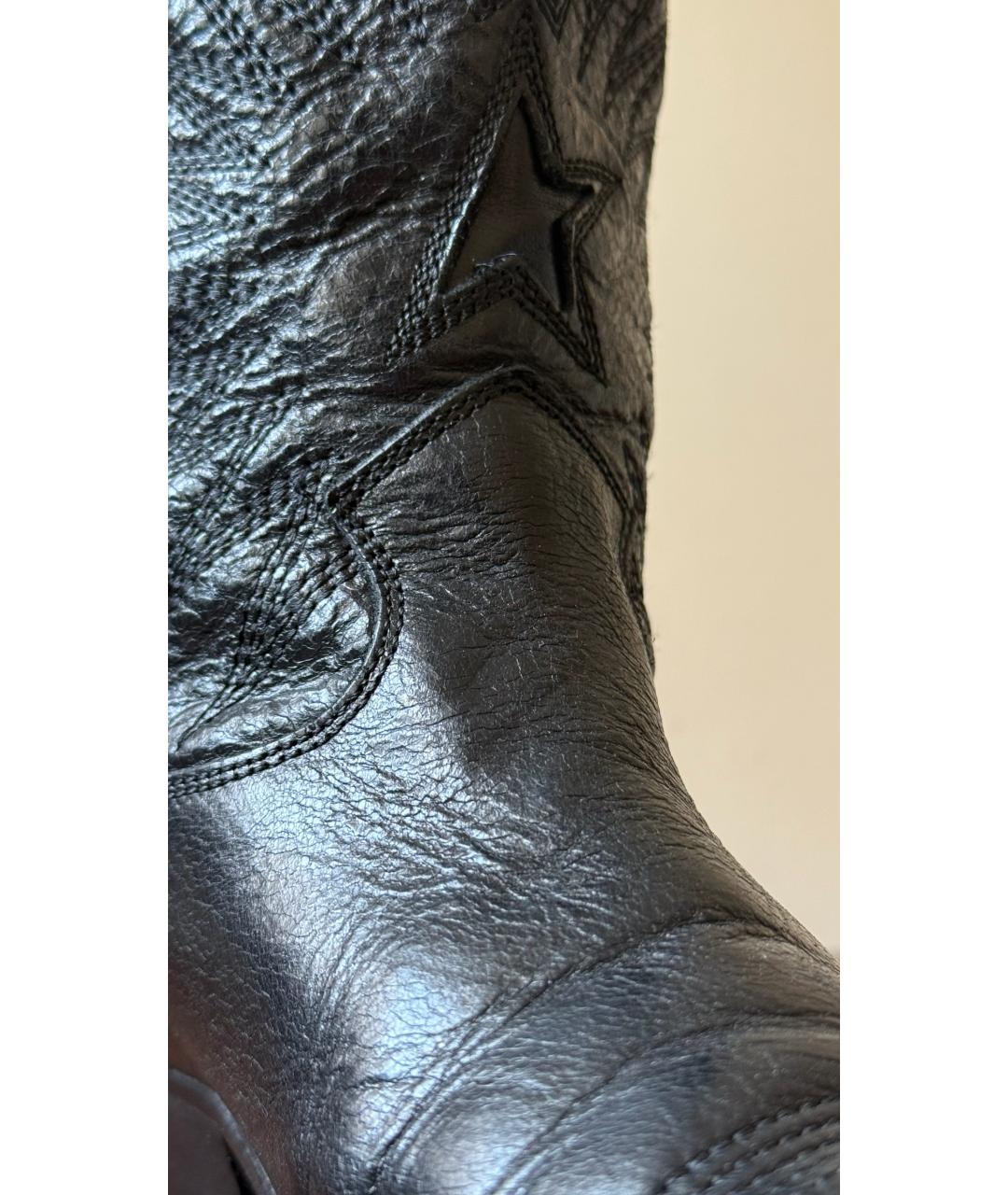 GOLDEN GOOSE DELUXE BRAND Черные кожаные ботинки, фото 7