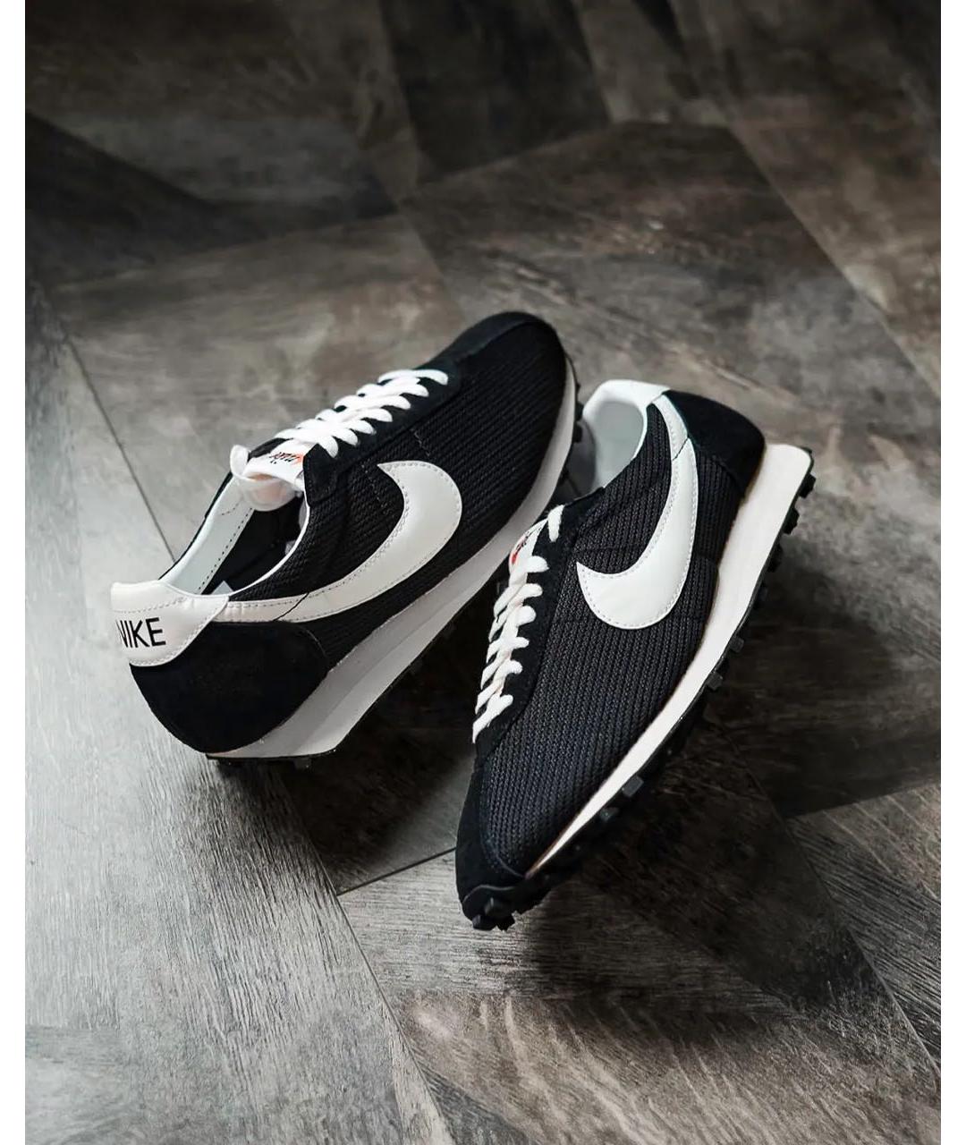 NIKE Черные текстильные низкие кроссовки / кеды, фото 8
