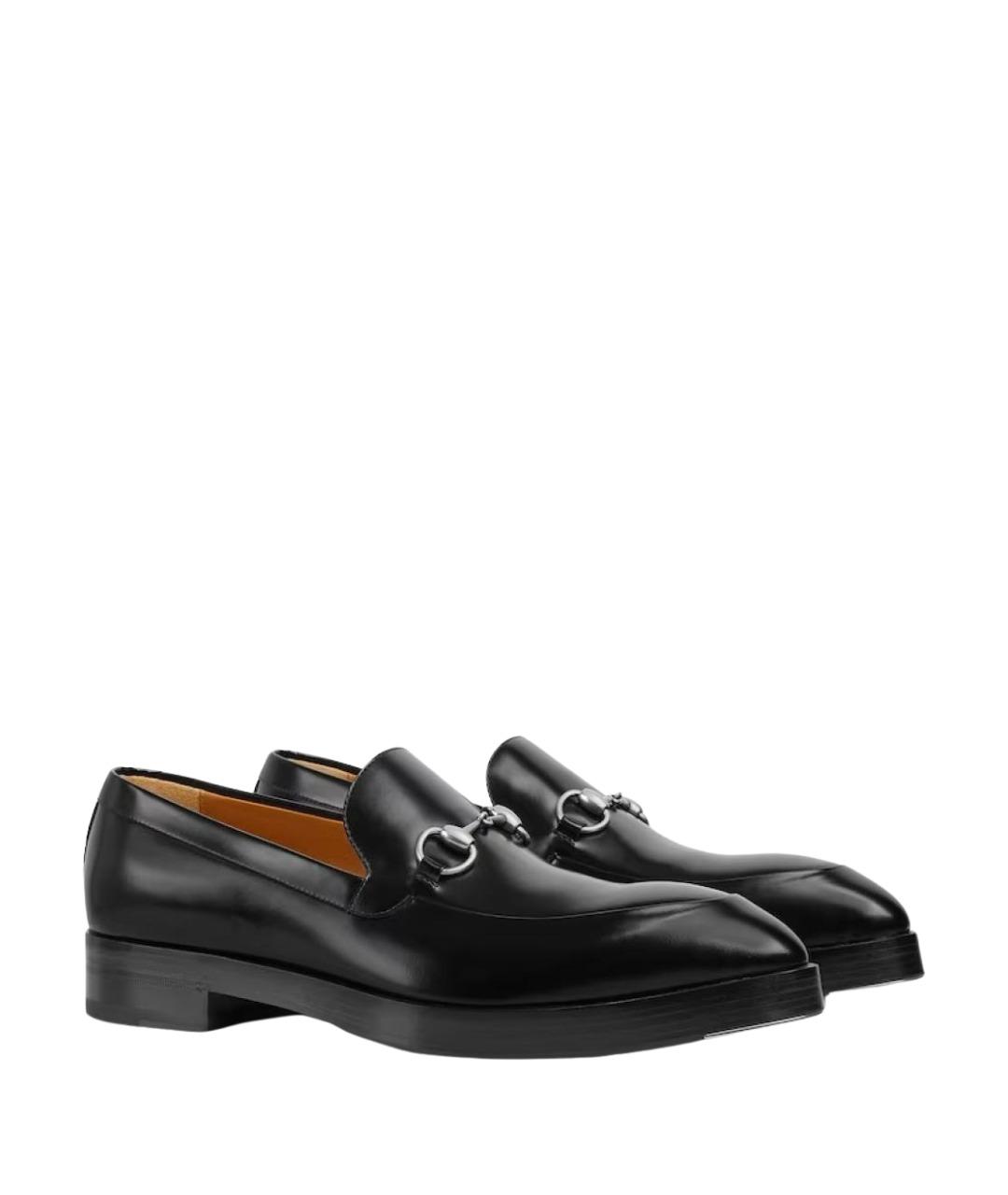 GUCCI Черные кожаные лоферы, фото 2