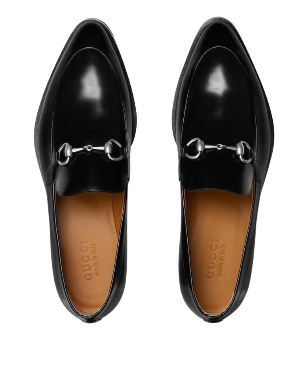 GUCCI Черные кожаные лоферы, фото 4