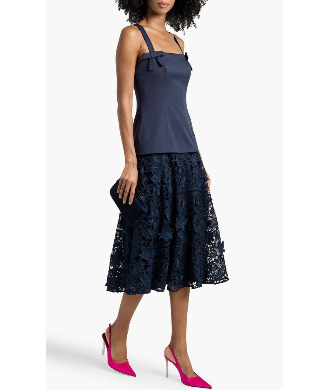 BADGLEY MISCHKA Темно-синее полиэстеровое платье, фото 2
