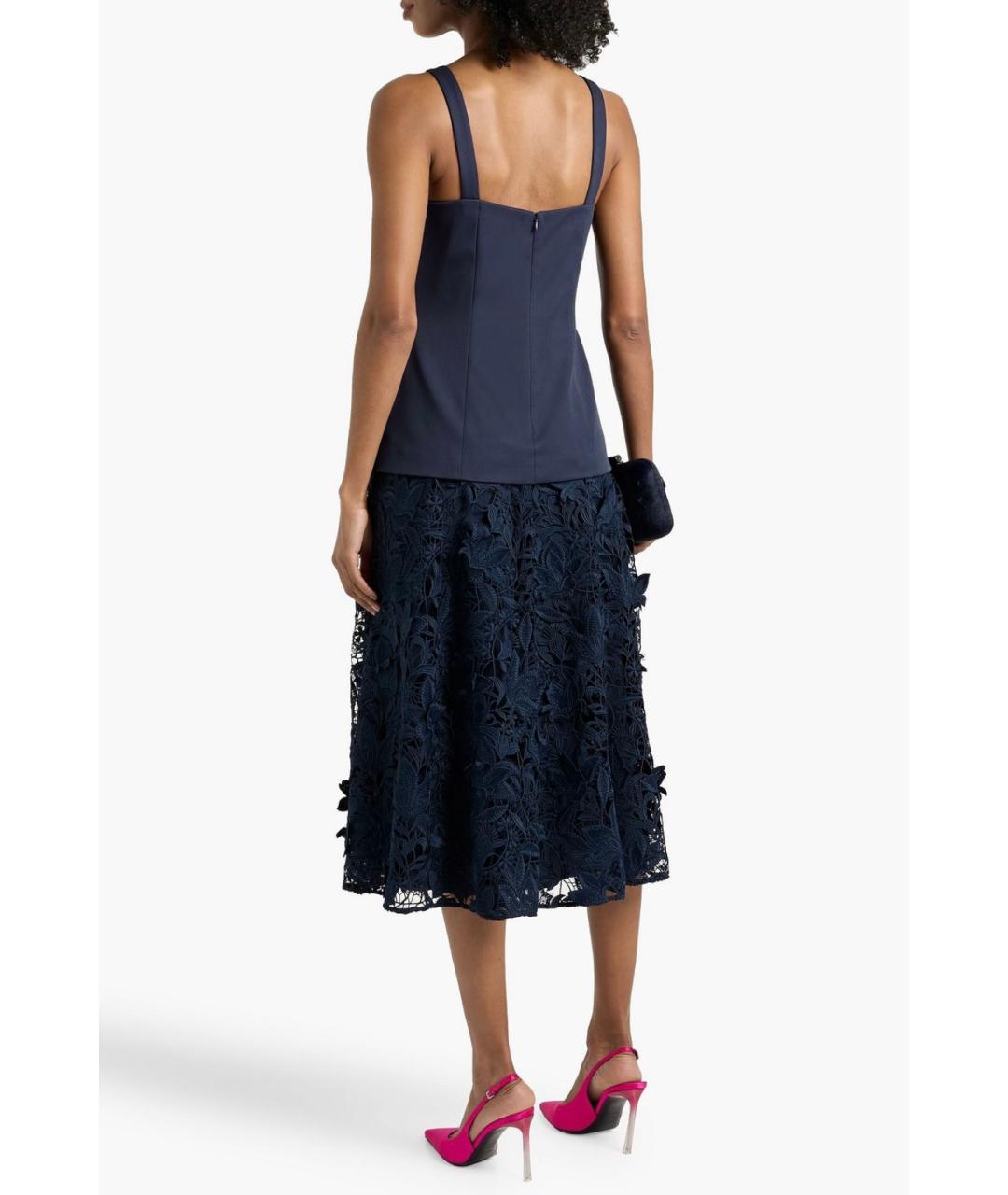 BADGLEY MISCHKA Темно-синее полиэстеровое платье, фото 3