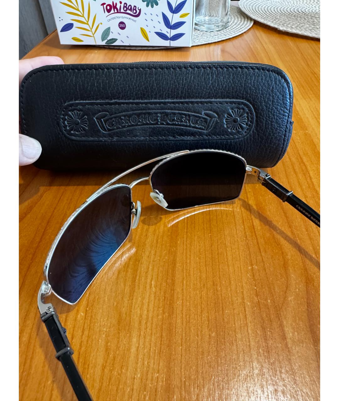 CHROME HEARTS Серебряные солнцезащитные очки, фото 4