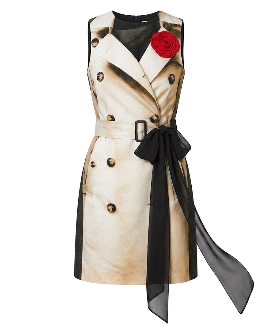 MOSCHINO Мульти полиэстеровое повседневное платье, фото 1