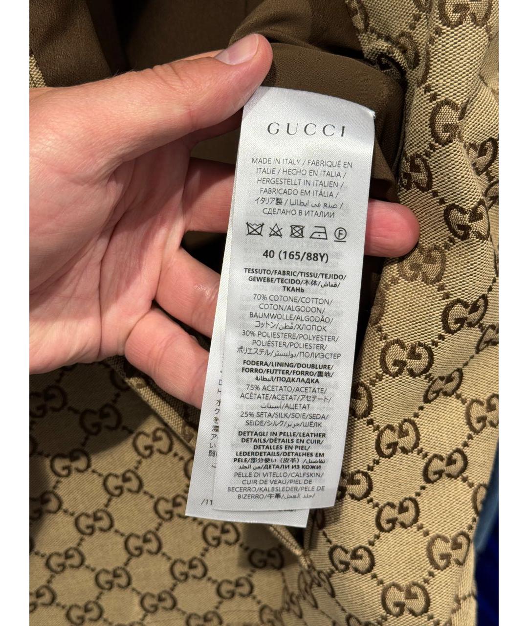 GUCCI Коричневый хлопковый комбинезон, фото 5