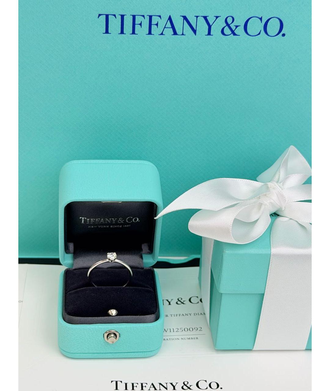 TIFFANY&CO Белое платиновое кольцо, фото 3