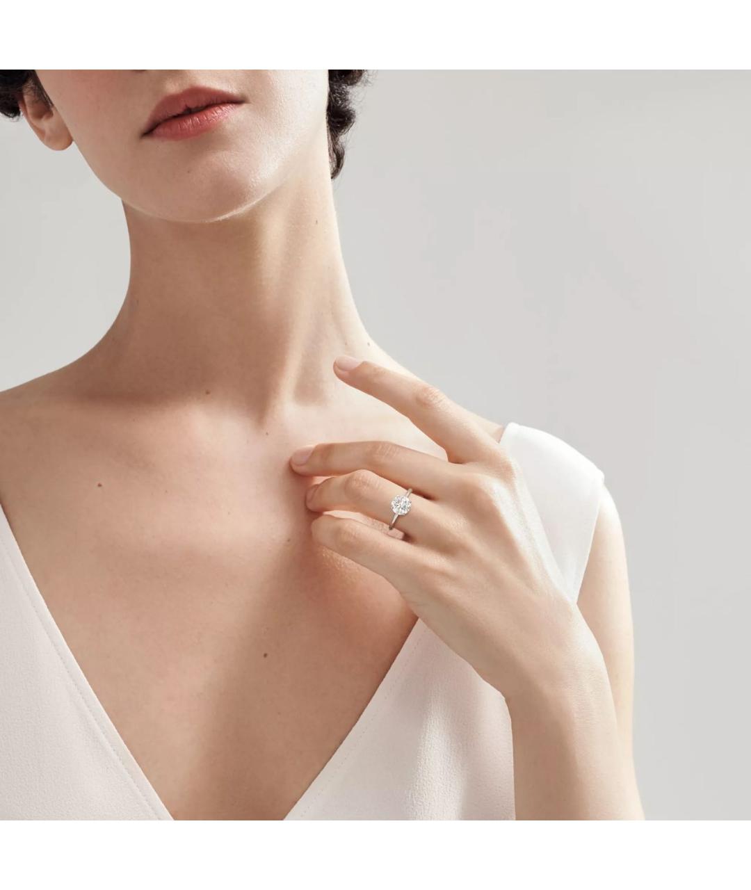 TIFFANY&CO Белое платиновое кольцо, фото 8