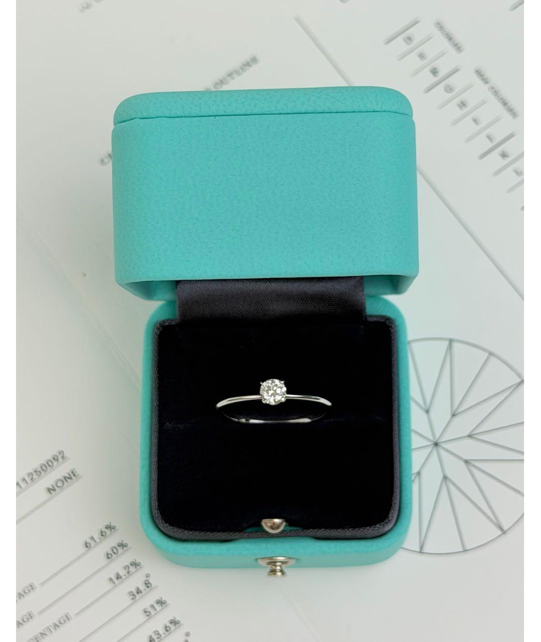 TIFFANY&CO Белое платиновое кольцо, фото 5