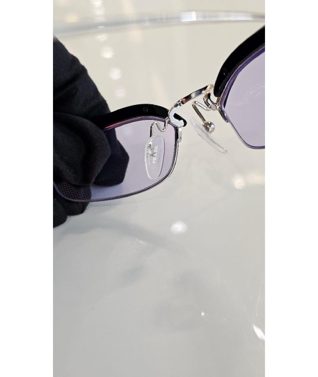 PRADA Черные металлические солнцезащитные очки, фото 5