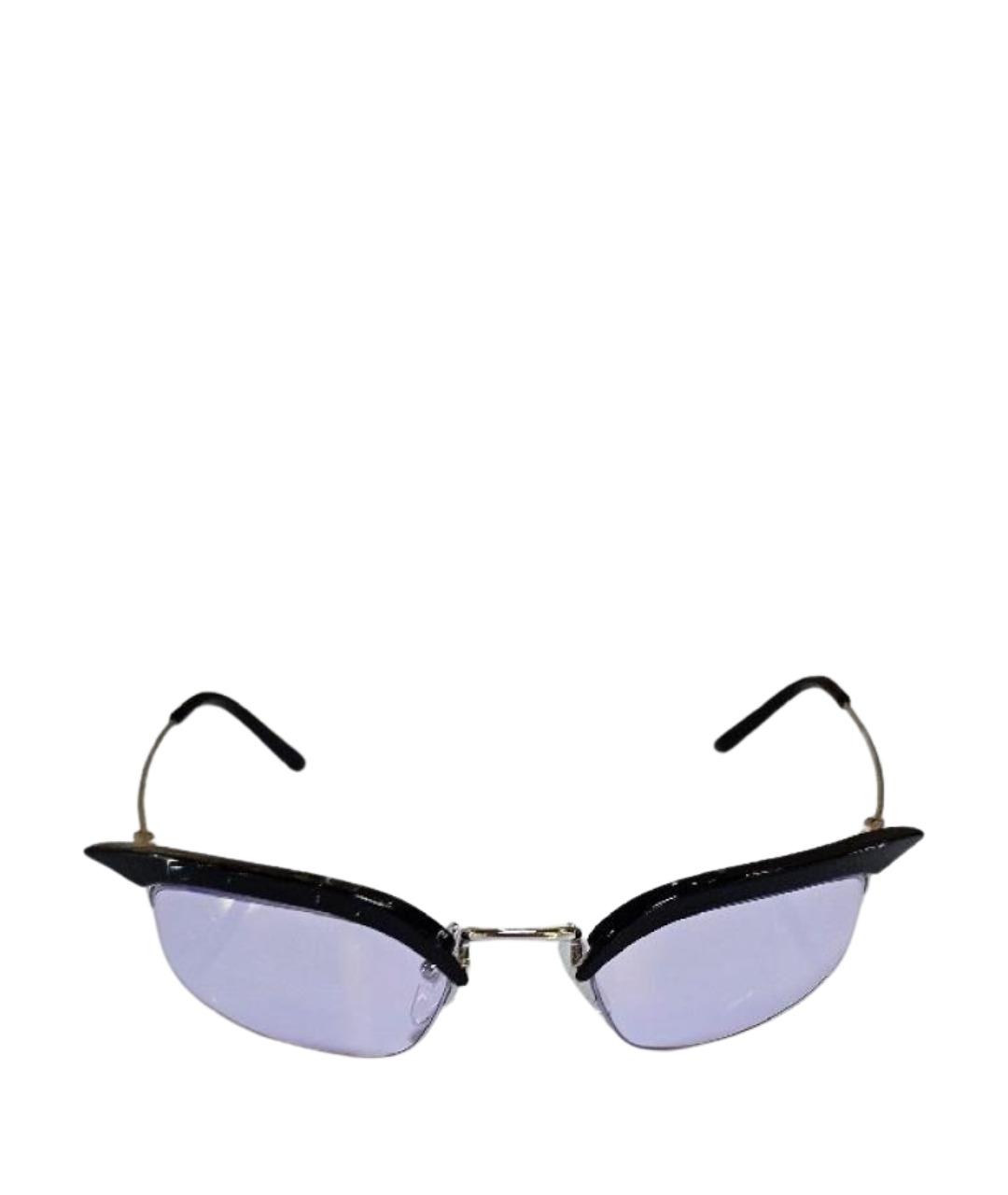PRADA Черные металлические солнцезащитные очки, фото 1