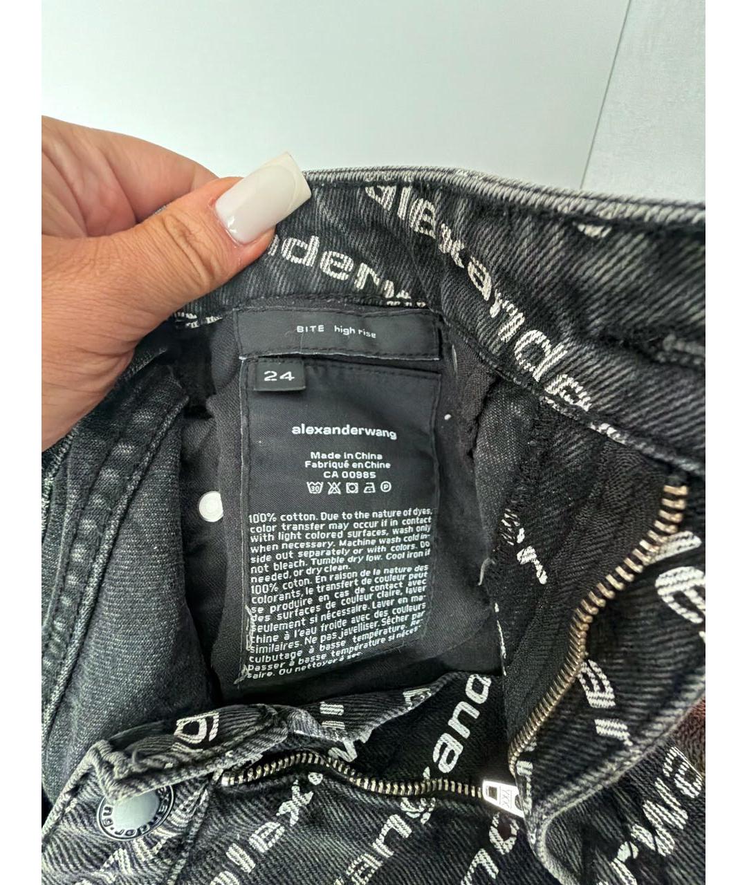 ALEXANDER WANG Черные деним шорты, фото 4
