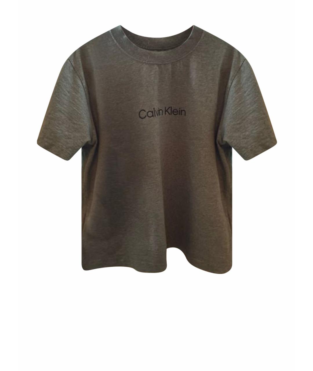 CALVIN KLEIN Серая хлопковая футболка, фото 1