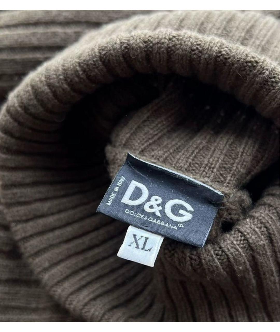 DOLCE&GABBANA Хаки шерстяная водолазка, фото 3