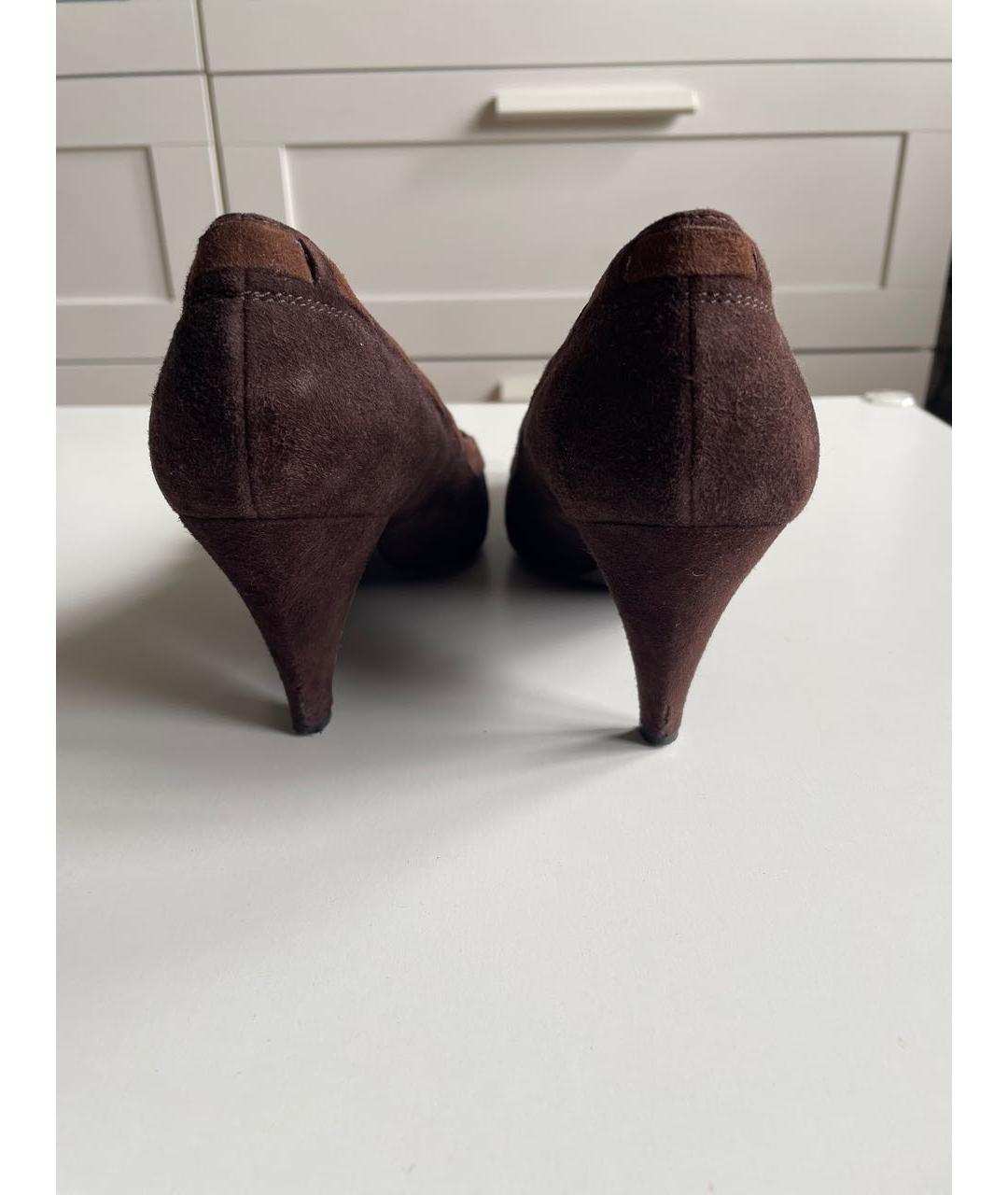 MIU MIU Коричневые замшевые туфли, фото 4