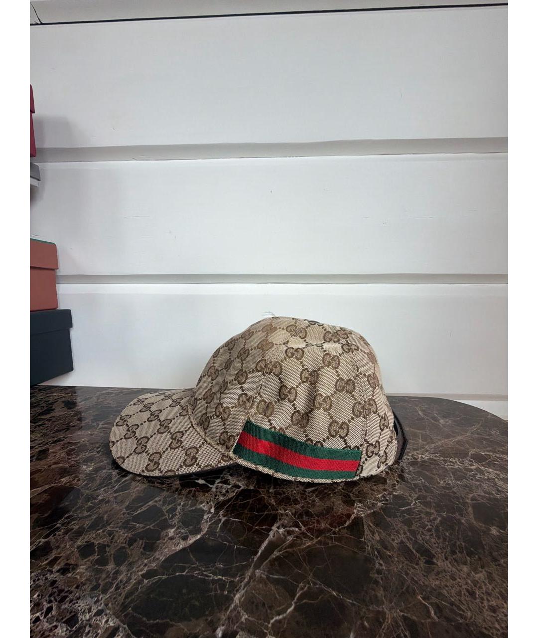 GUCCI Бежевая кепка, фото 3