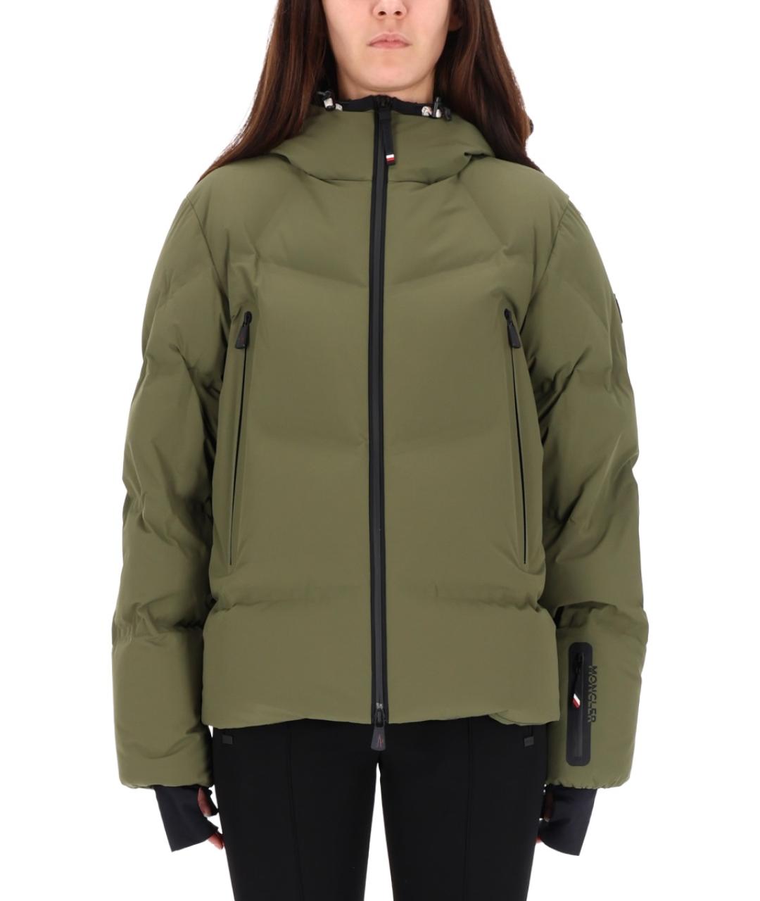 MONCLER GRENOBLE Зеленая полиамидовая куртка, фото 1