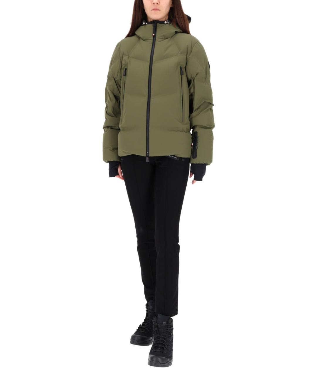 MONCLER GRENOBLE Зеленая полиамидовая куртка, фото 2