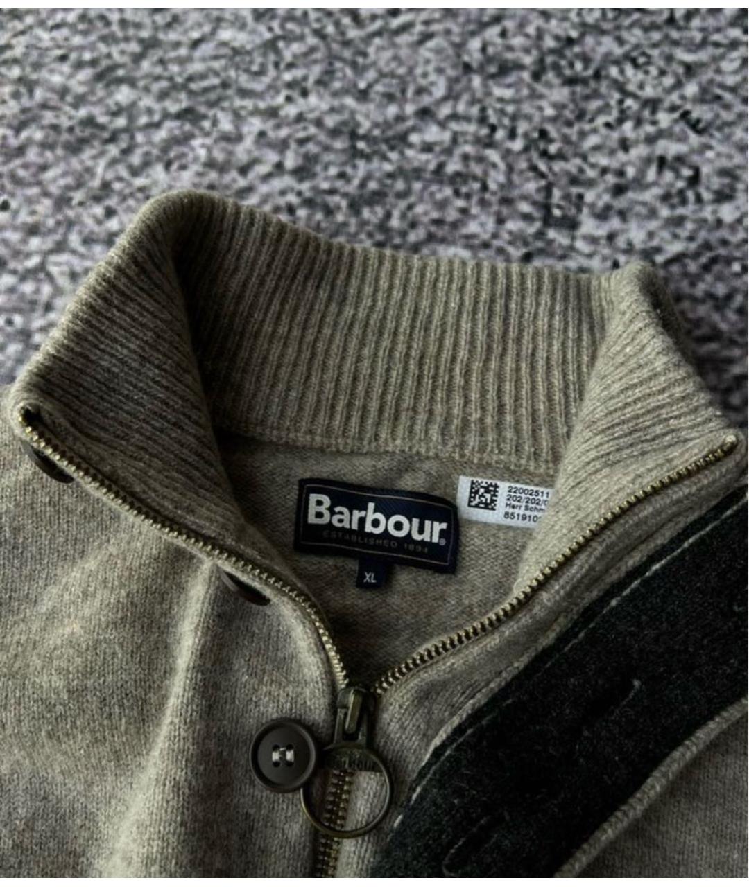 BARBOUR Бежевый шерстяной джемпер / свитер, фото 6