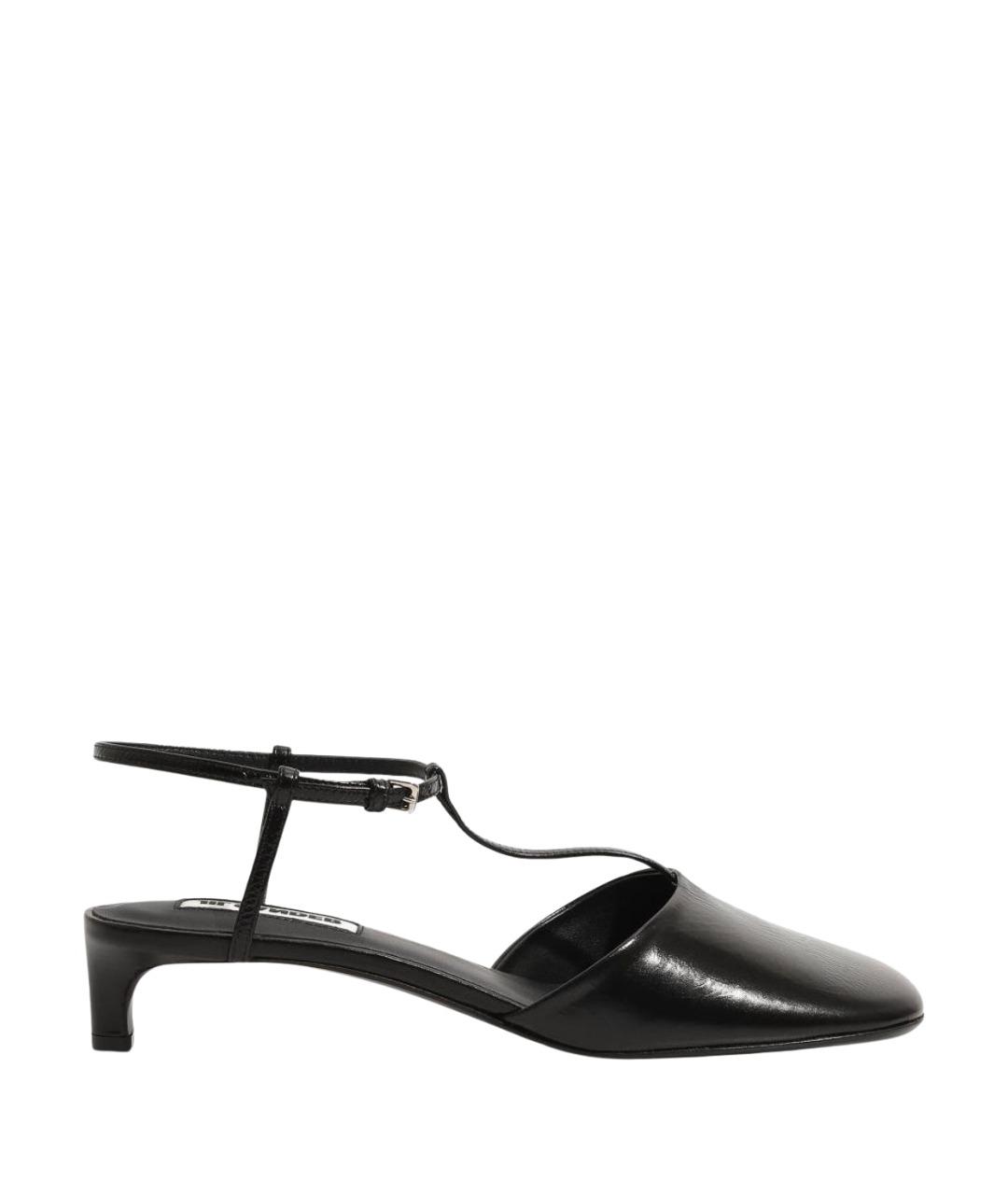 JIL SANDER Черные кожаные туфли, фото 1