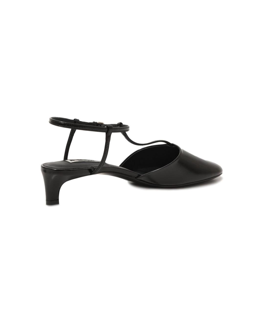 JIL SANDER Черные кожаные туфли, фото 4