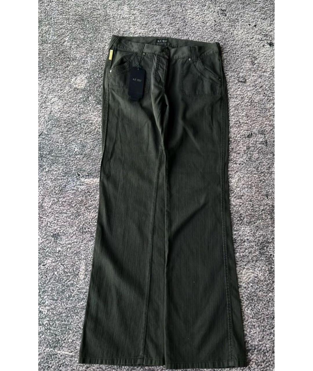 ARMANI JEANS Серые хлопковые брюки широкие, фото 9