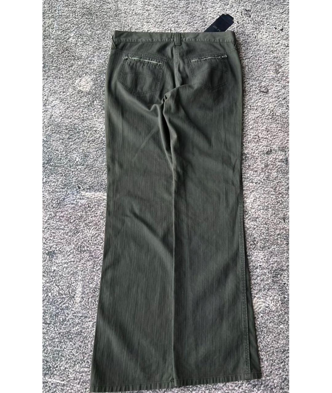 ARMANI JEANS Серые хлопковые брюки широкие, фото 2