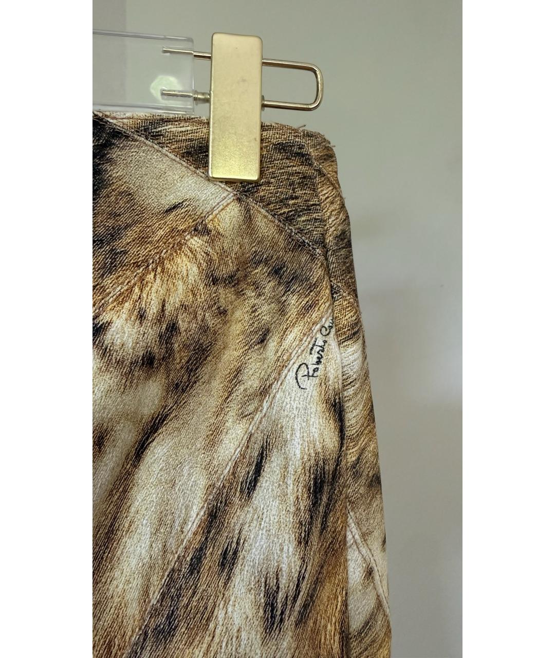ROBERTO CAVALLI Бежевая юбка миди, фото 4