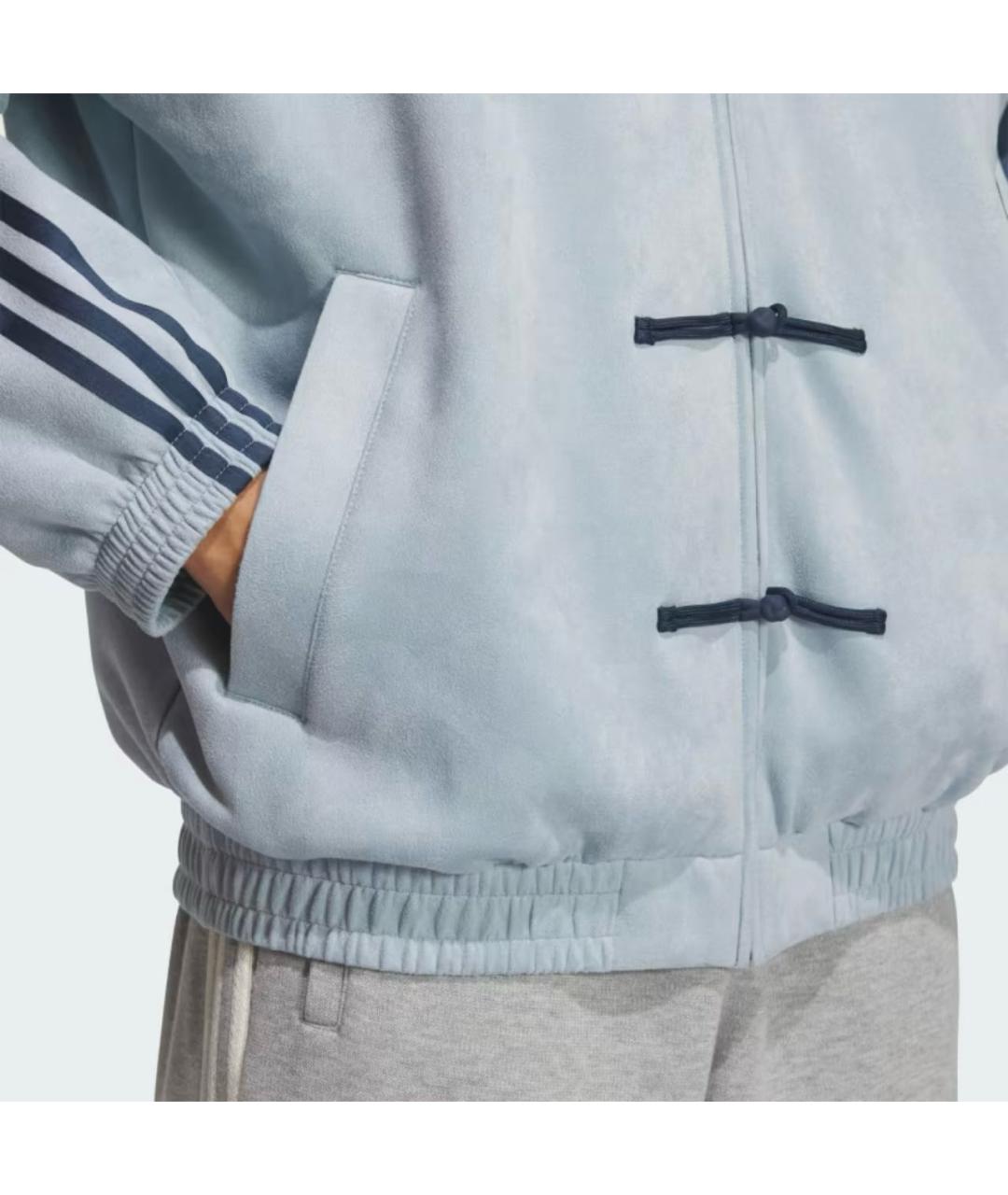 ADIDAS Голубая полиэстеровая куртка, фото 3