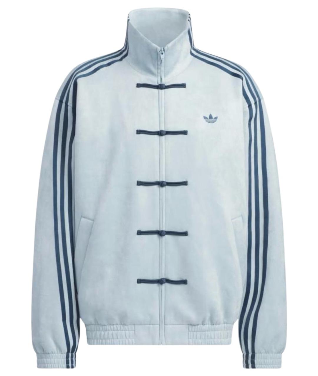 ADIDAS Голубая полиэстеровая куртка, фото 1