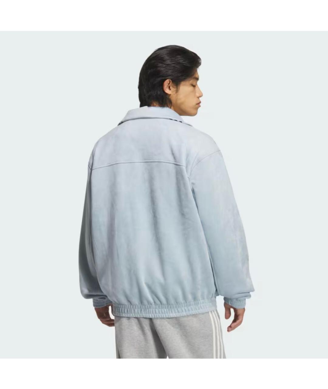 ADIDAS Голубая полиэстеровая куртка, фото 7