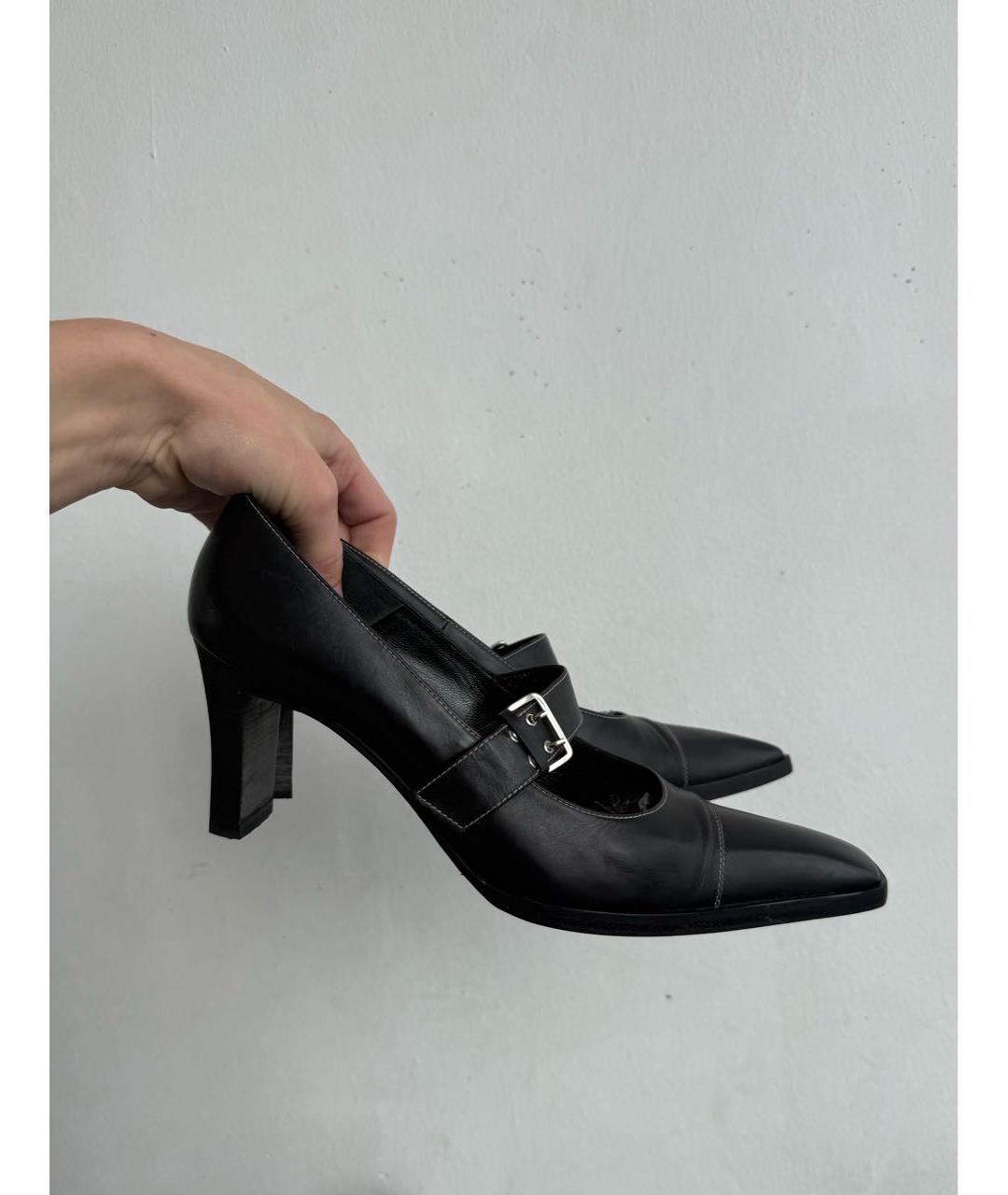 BALENCIAGA Черные кожаные туфли, фото 9