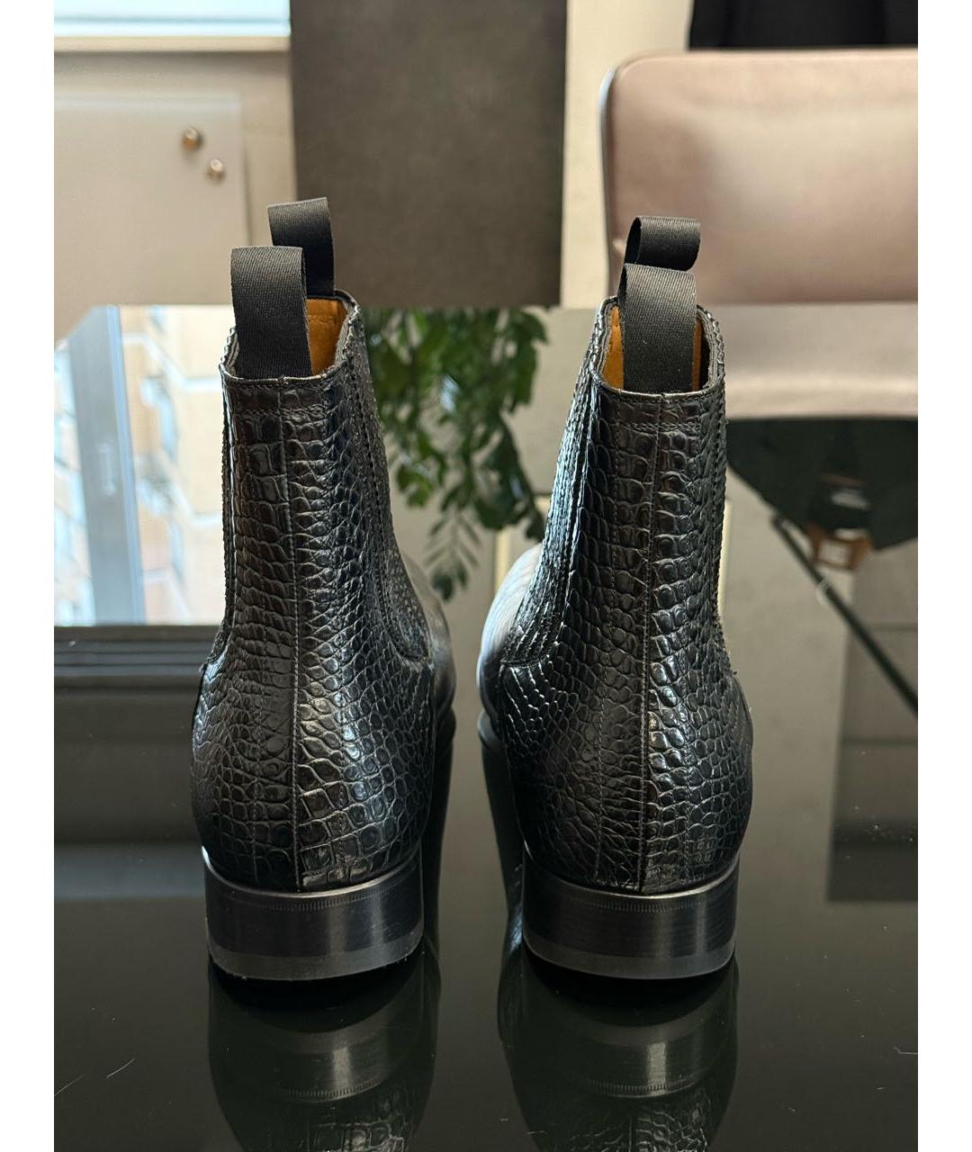 TOM FORD Черные кожаные низкие ботинки, фото 4