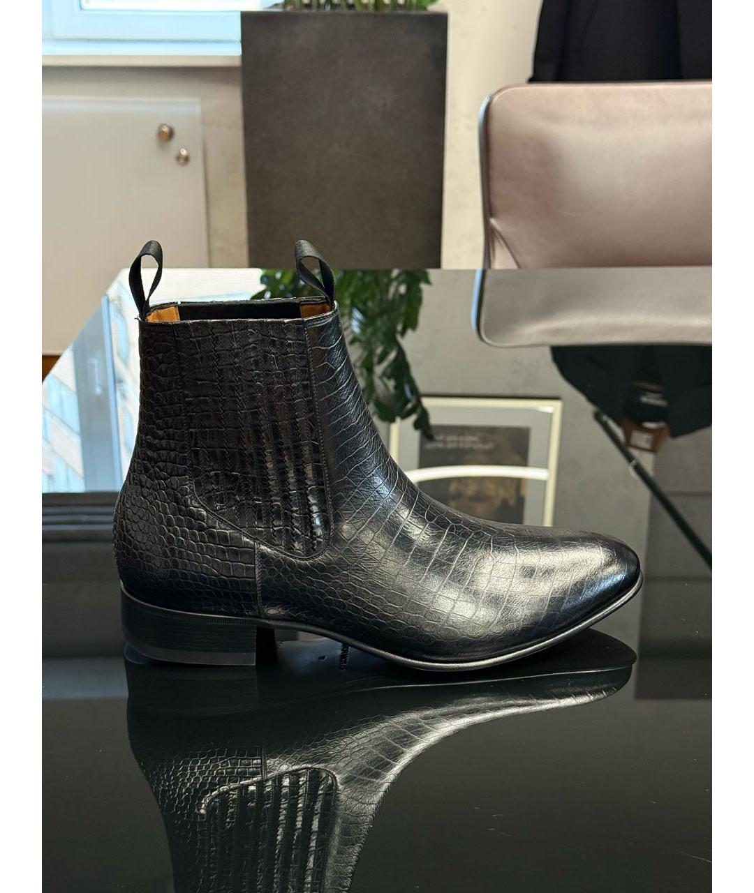 TOM FORD Черные кожаные низкие ботинки, фото 7