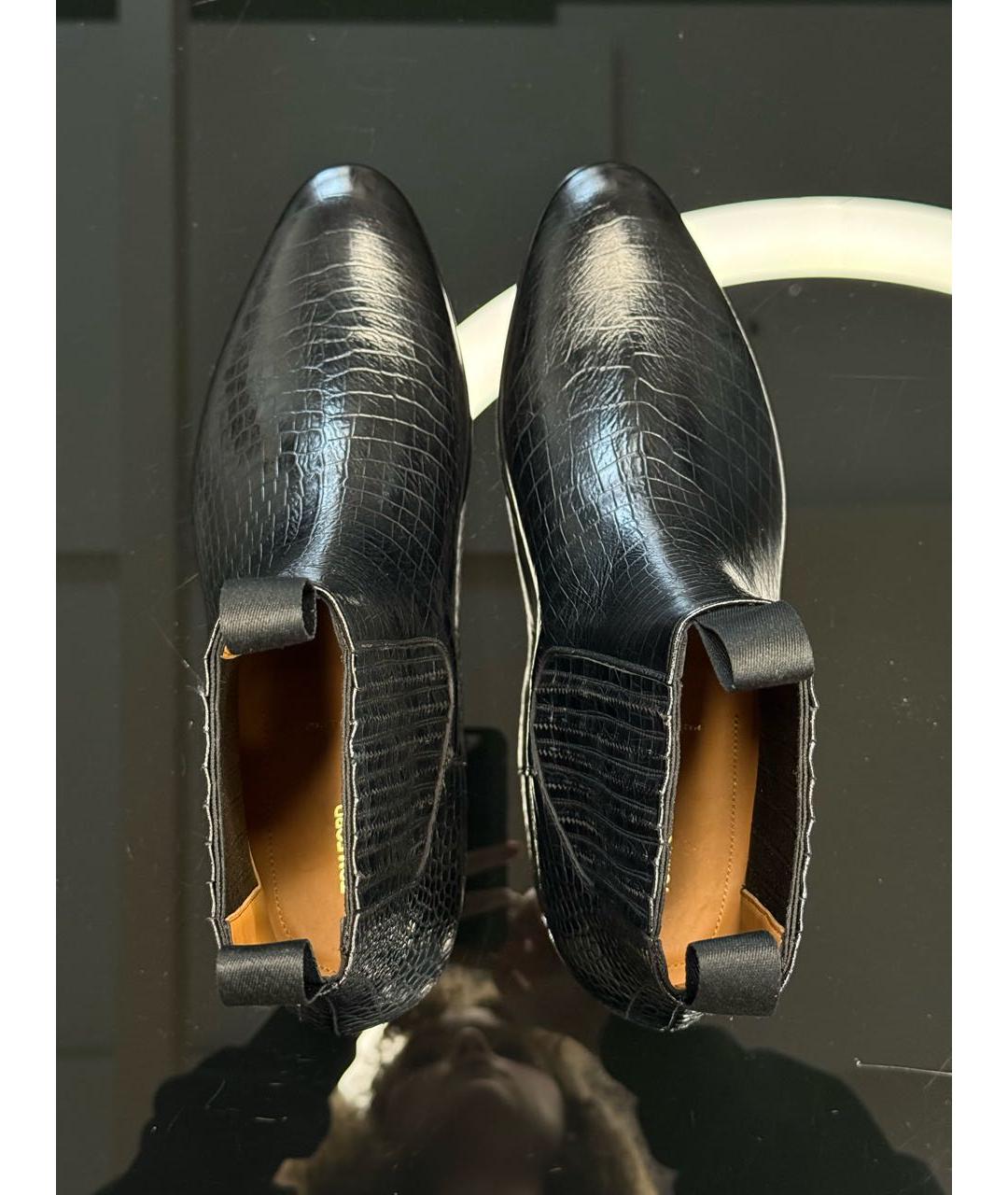 TOM FORD Черные кожаные низкие ботинки, фото 3