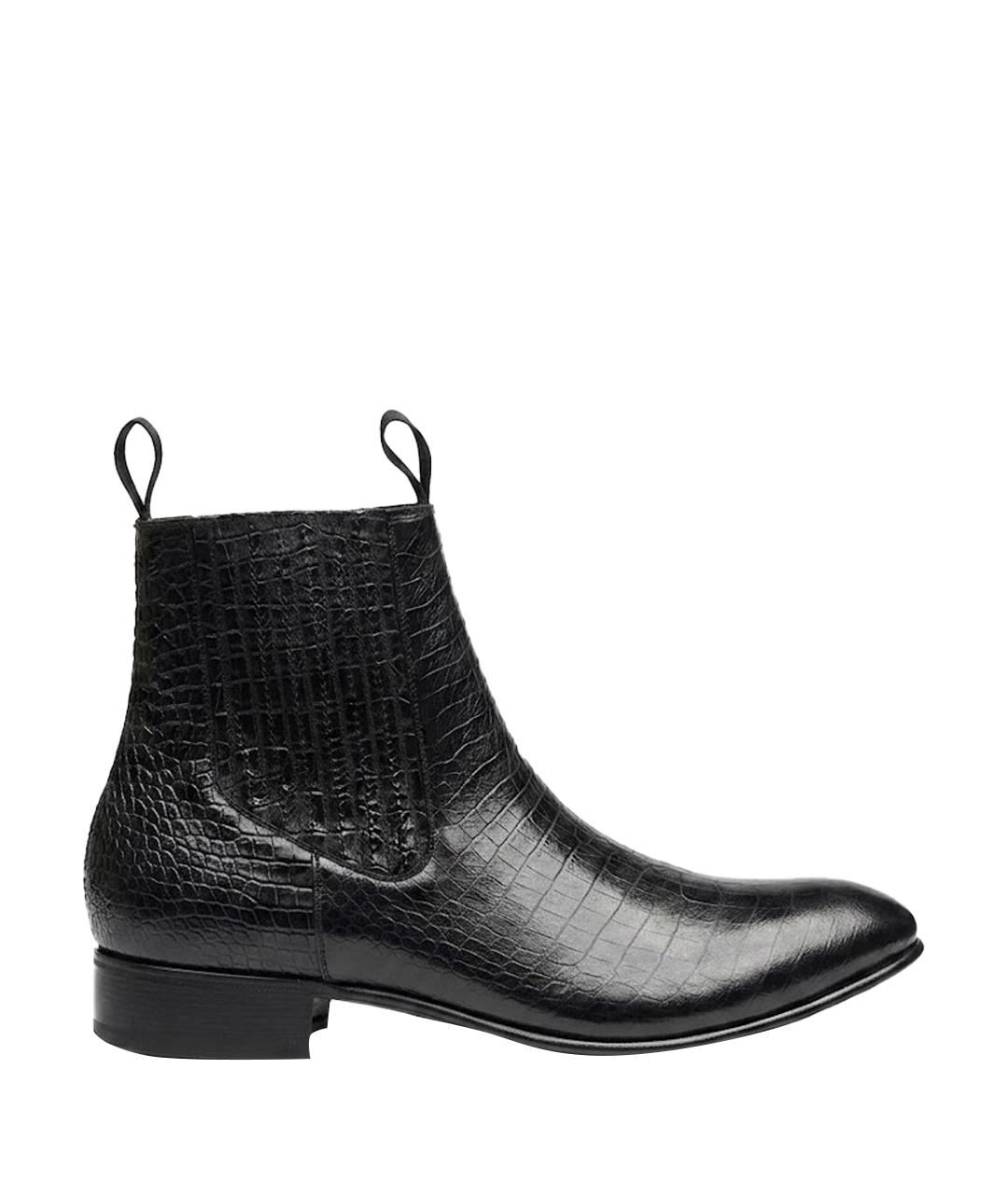 TOM FORD Черные кожаные низкие ботинки, фото 1