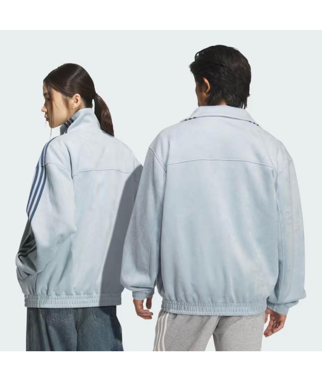 ADIDAS Голубая полиэстеровая куртка, фото 5