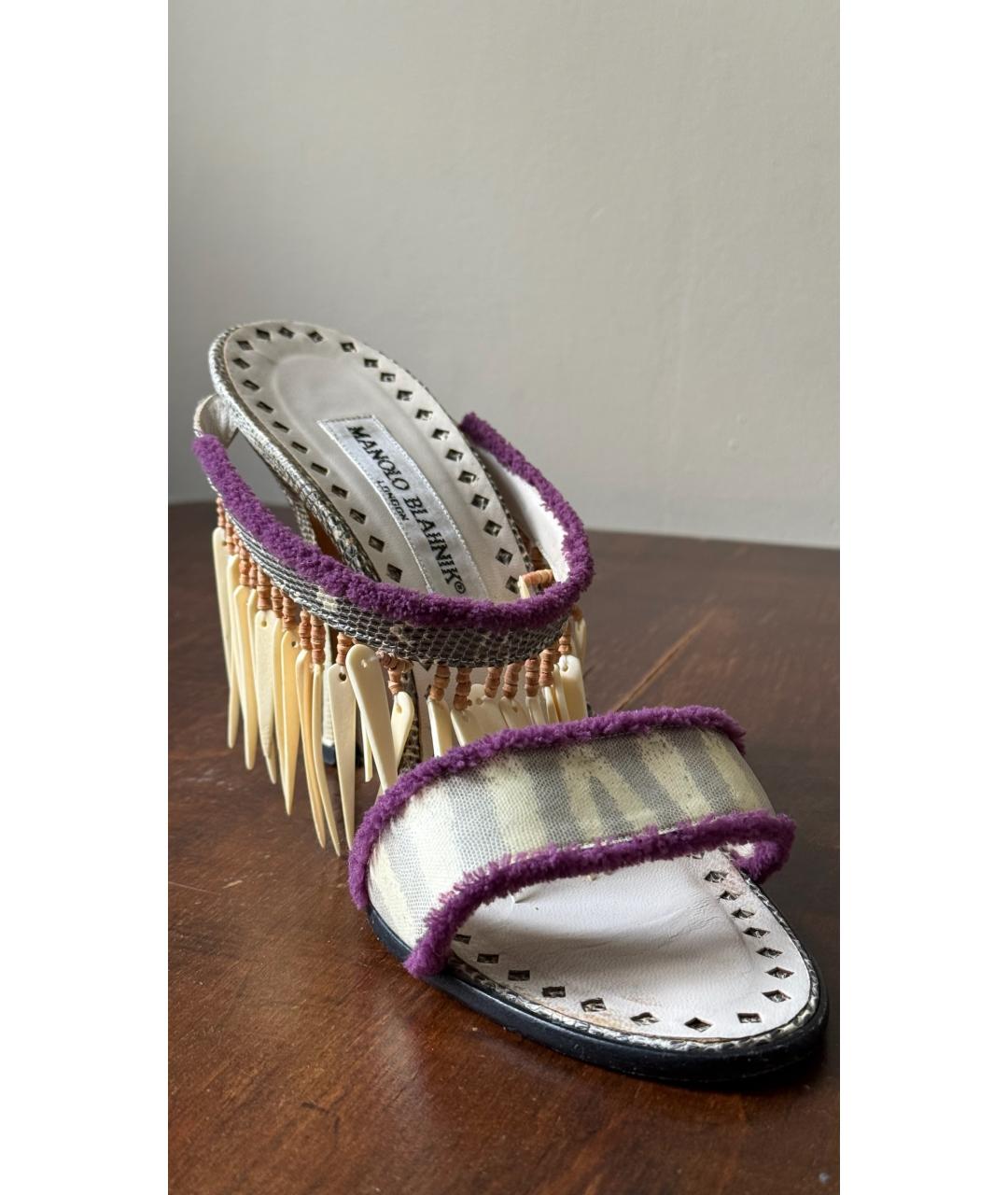 MANOLO BLAHNIK Мульти босоножки, фото 7
