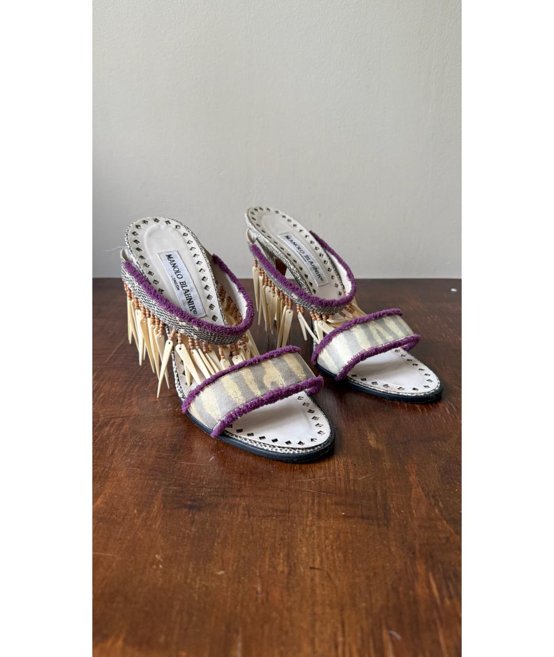 MANOLO BLAHNIK Мульти босоножки, фото 2