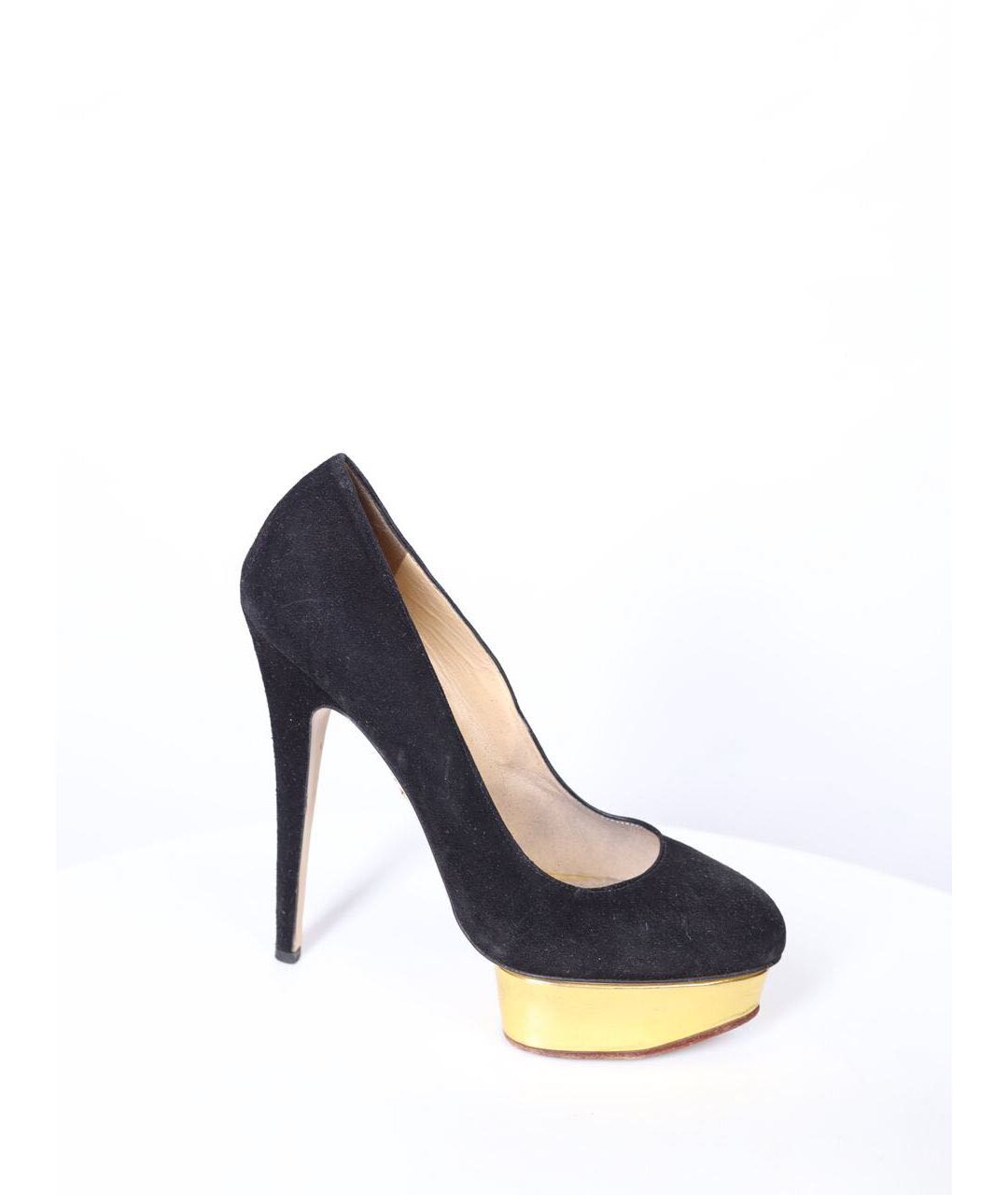 CHARLOTTE OLYMPIA Черные замшевые туфли, фото 8