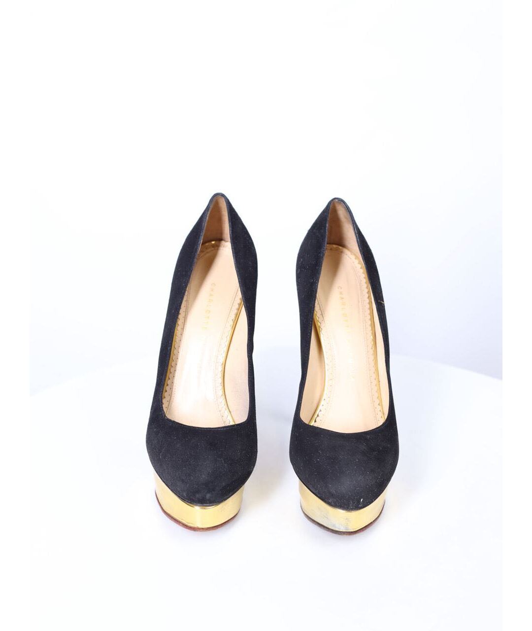 CHARLOTTE OLYMPIA Черные замшевые туфли, фото 3