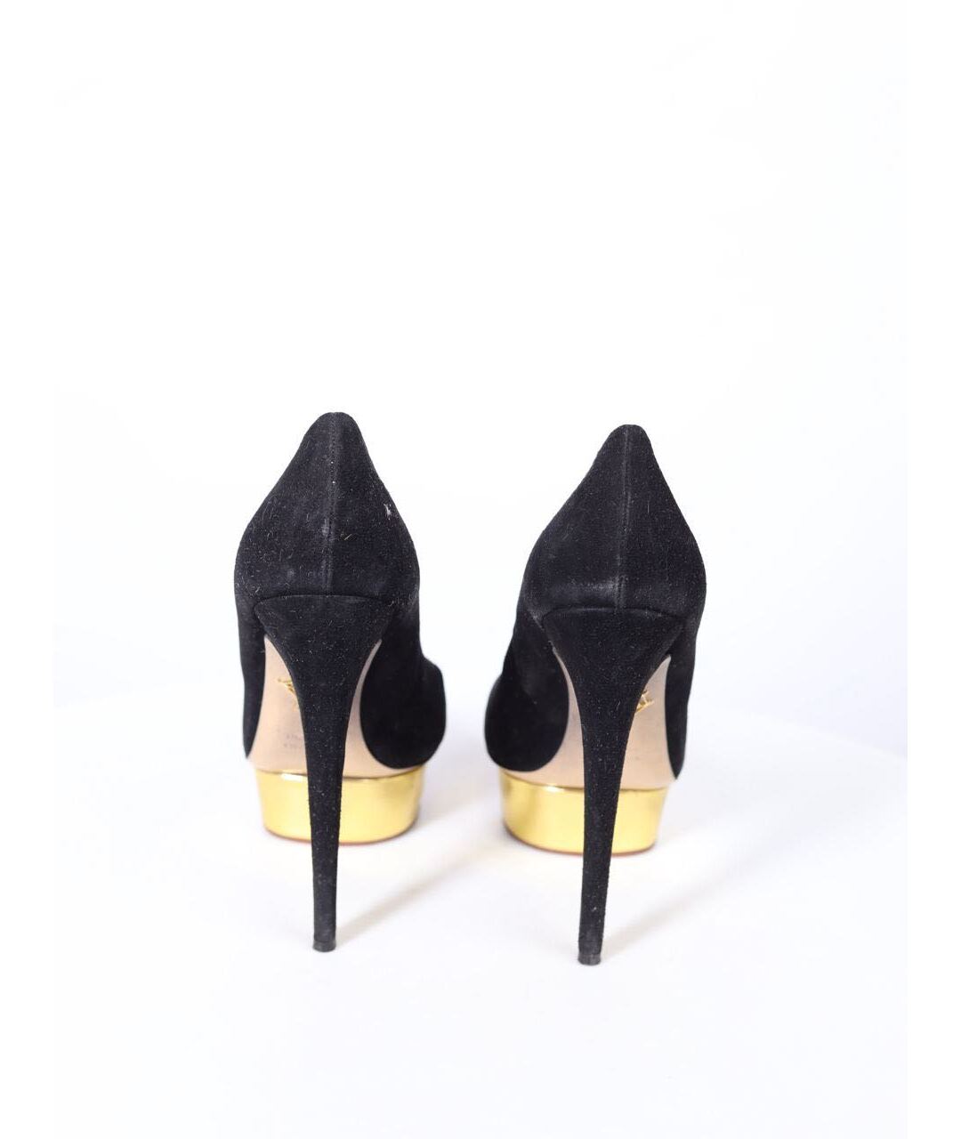 CHARLOTTE OLYMPIA Черные замшевые туфли, фото 4