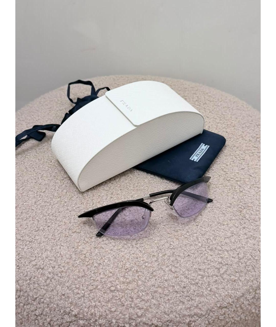 PRADA Фиолетовые пластиковые солнцезащитные очки, фото 2