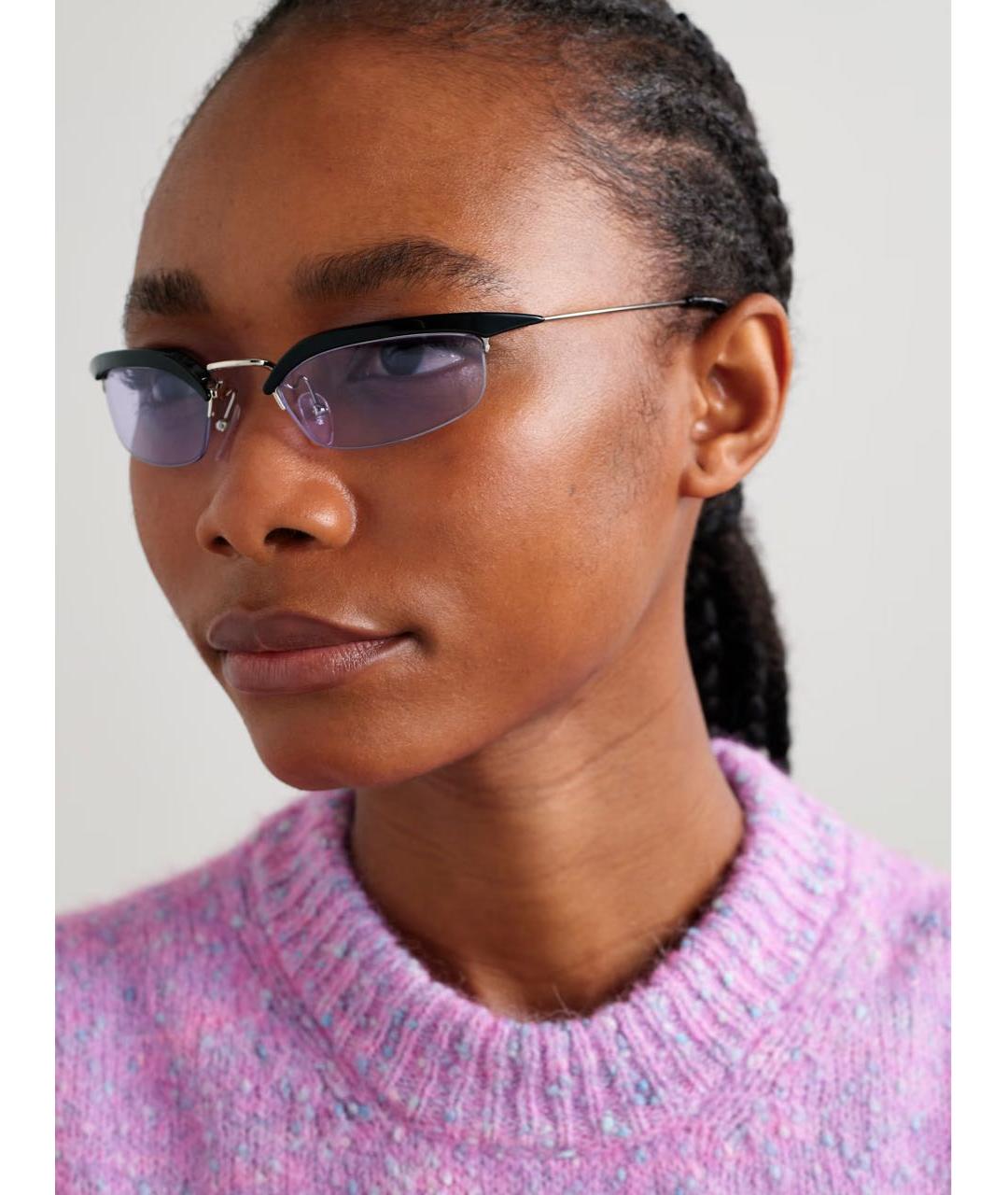 PRADA Фиолетовые пластиковые солнцезащитные очки, фото 3
